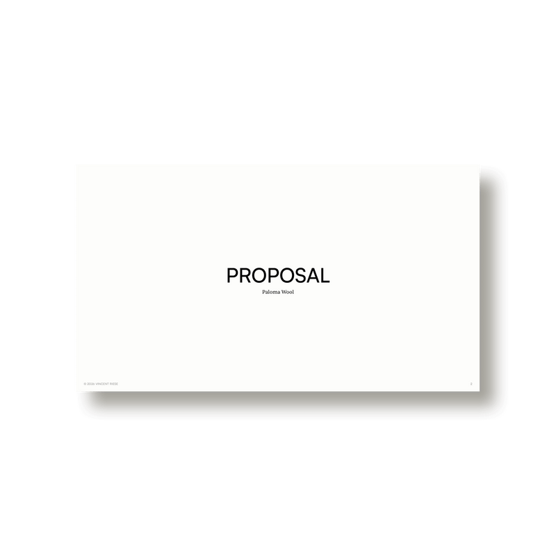 Project Proposal by Vincent Riese - Studio Standard