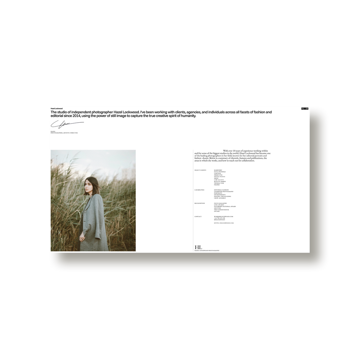 Meridian Portfolio template by Isaac Powell, full-bleed image pages