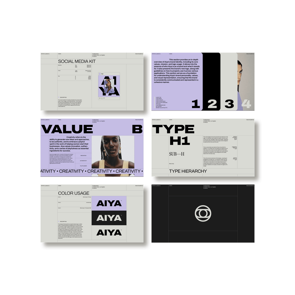 AIYA Brand Guidelines - Studio Standard