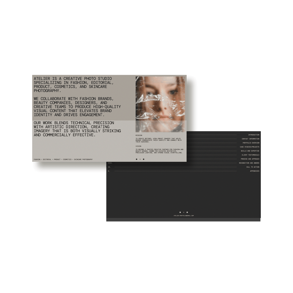 Atelier — Portfolio Deck - Studio Standard