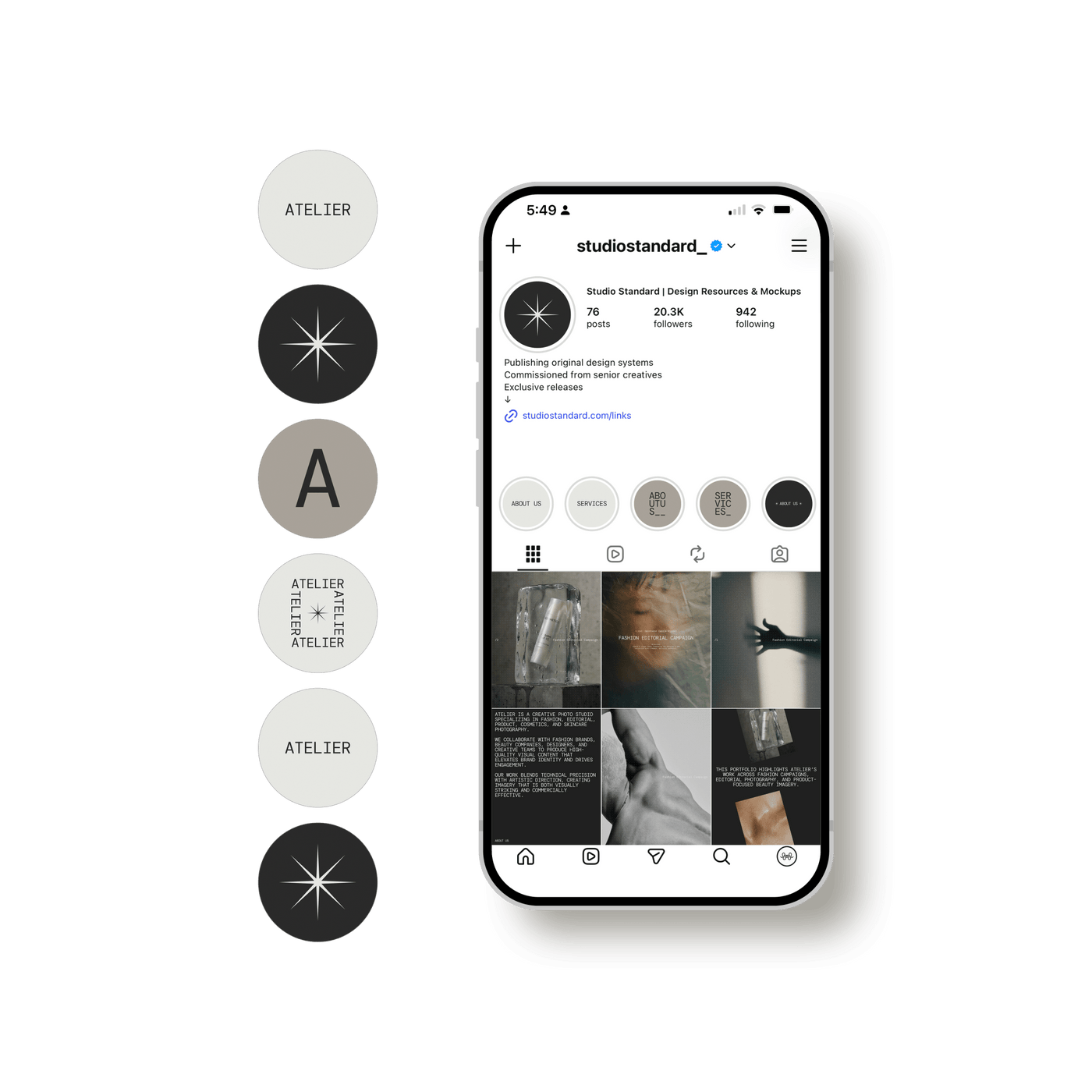 Atelier — Social Media Posts - Studio Standard
