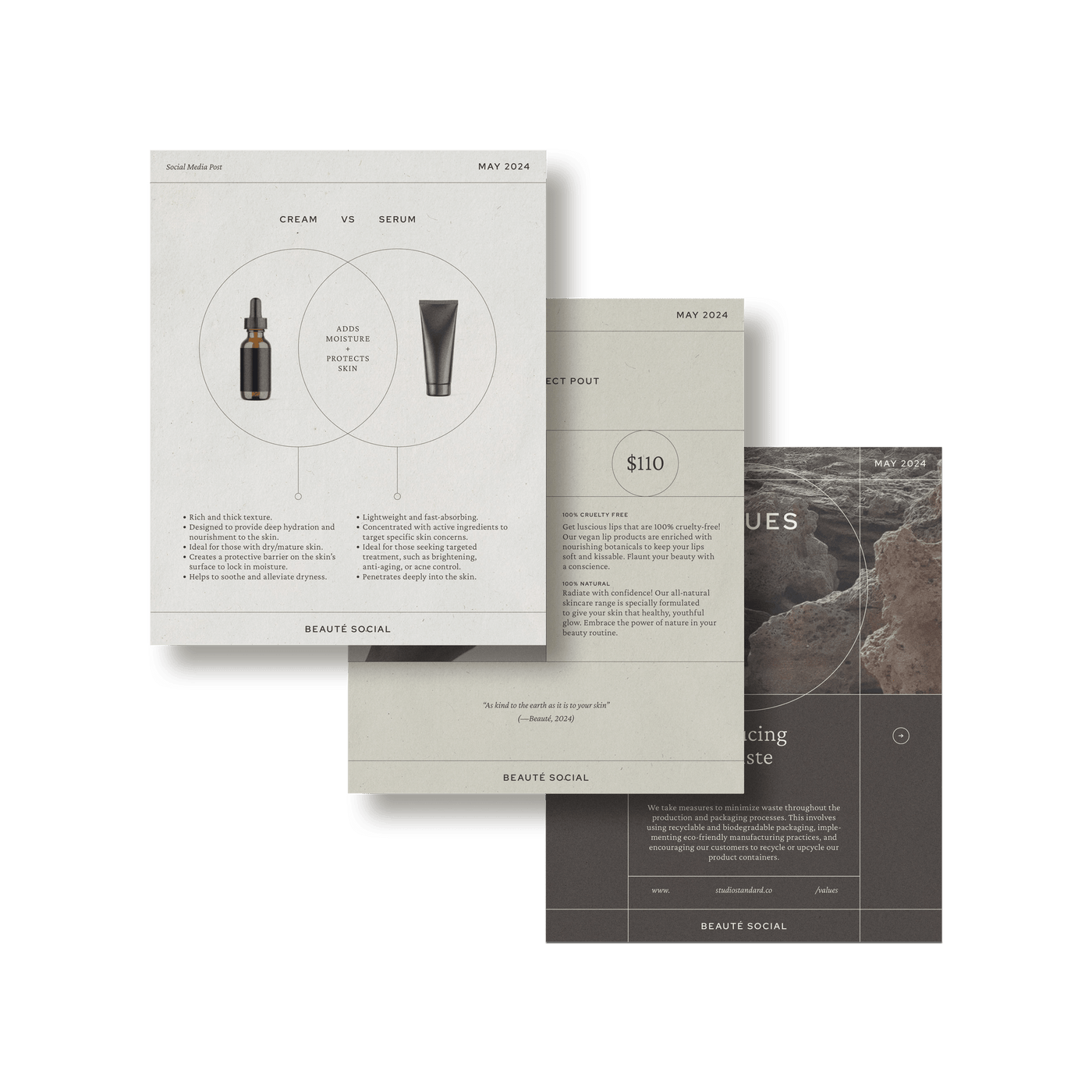 BEAUTÉ InfoSocial Media Kit - Studio Standard