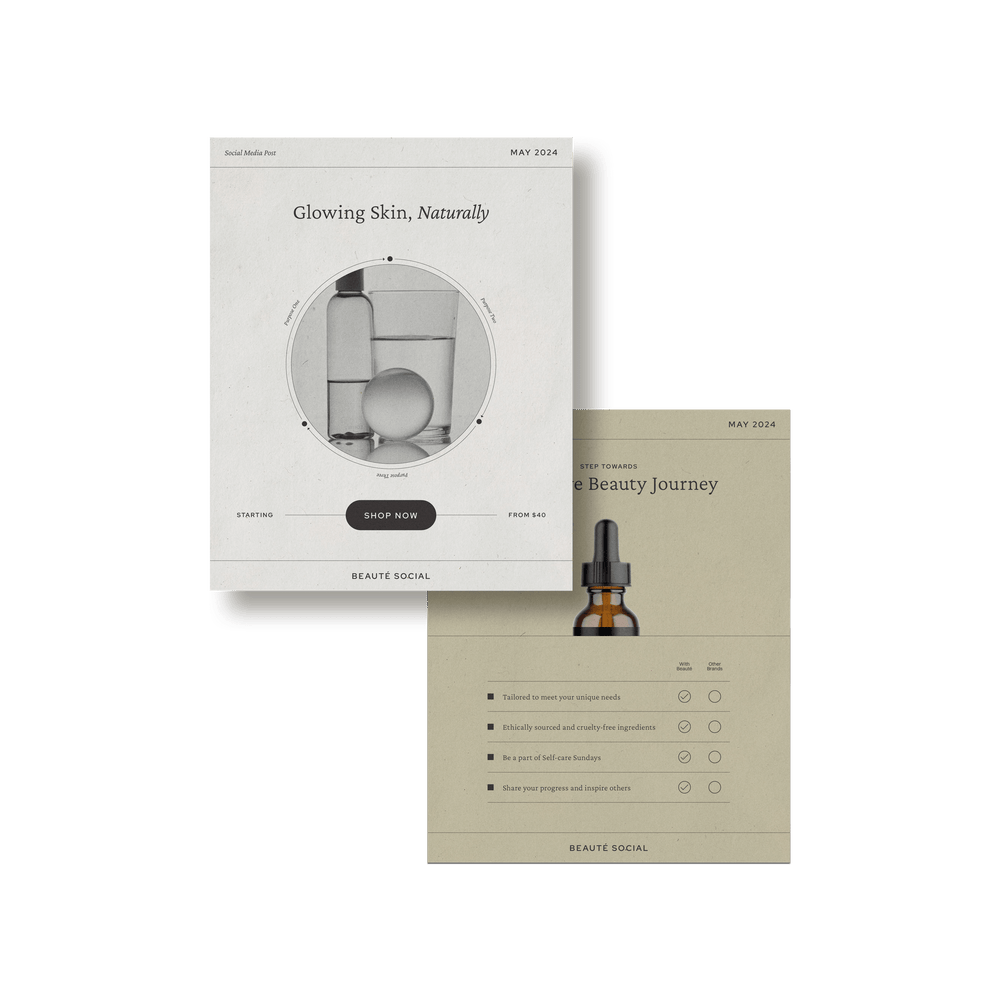 BEAUTÉ InfoSocial Media Kit - Studio Standard