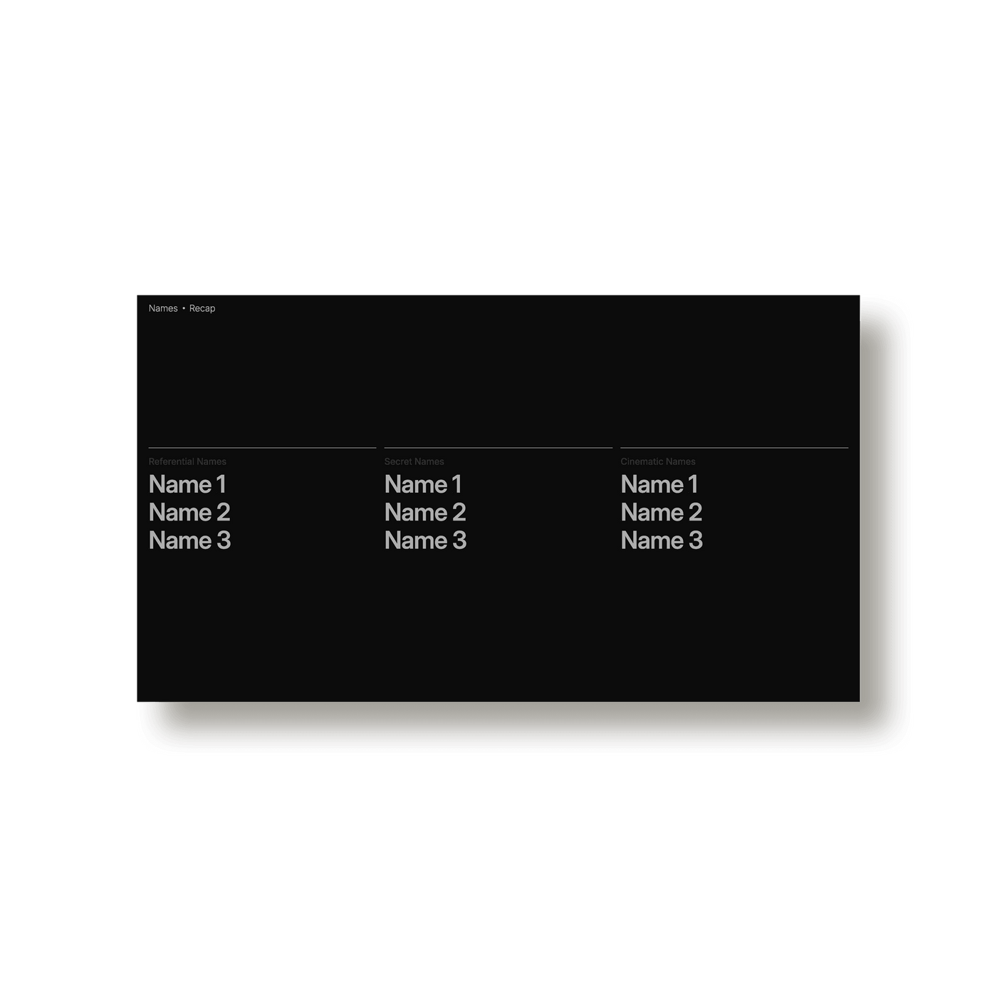 Brand Naming Deck - Studio Standard