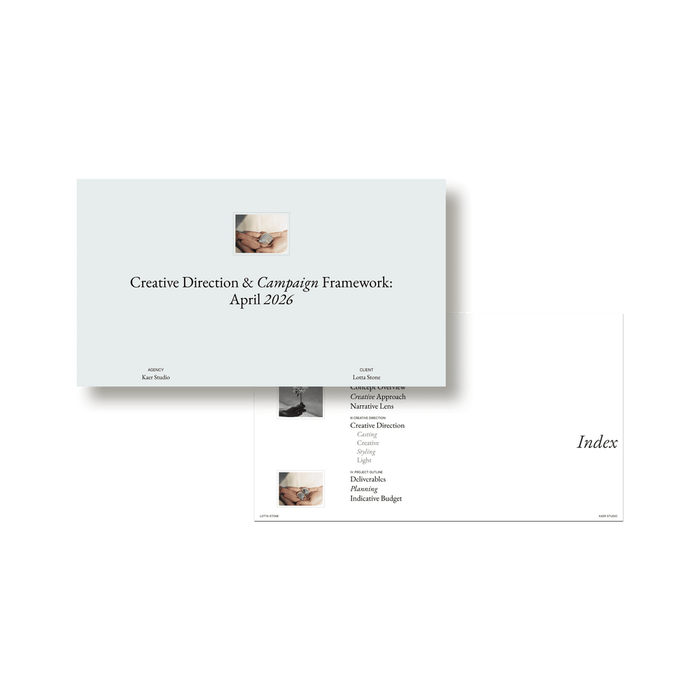 Creative Direction & Campaign Framework - Studio Standard