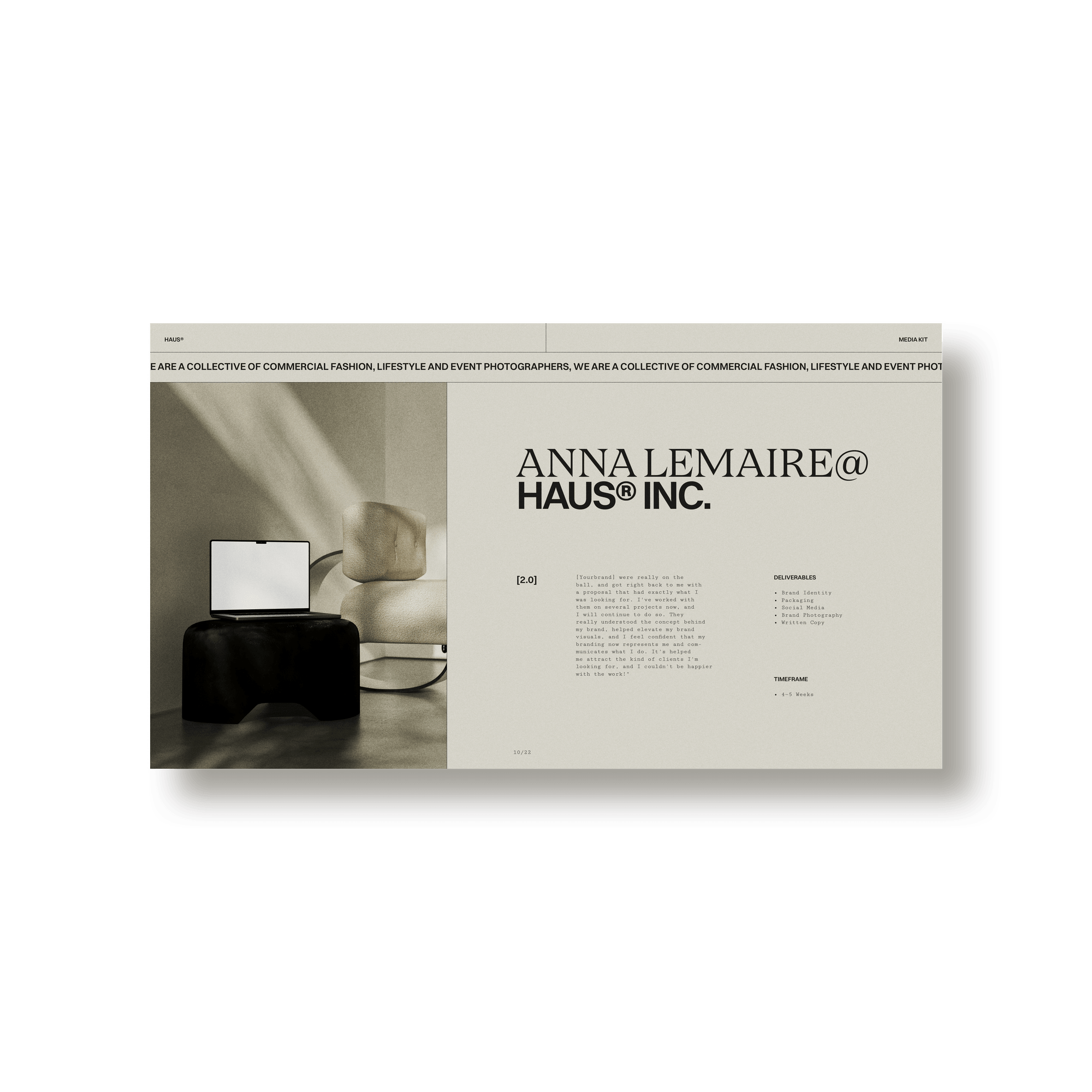Haus Media Kit - Studio Standard