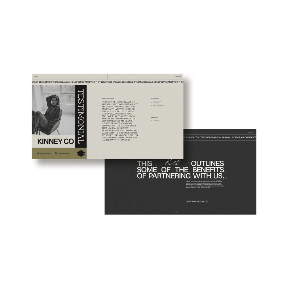 Haus Media Kit - Studio Standard