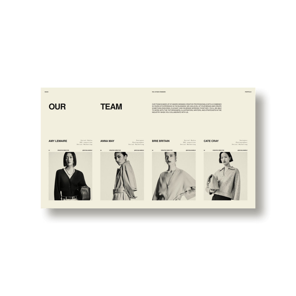 Haus Portfolio - Studio Standard