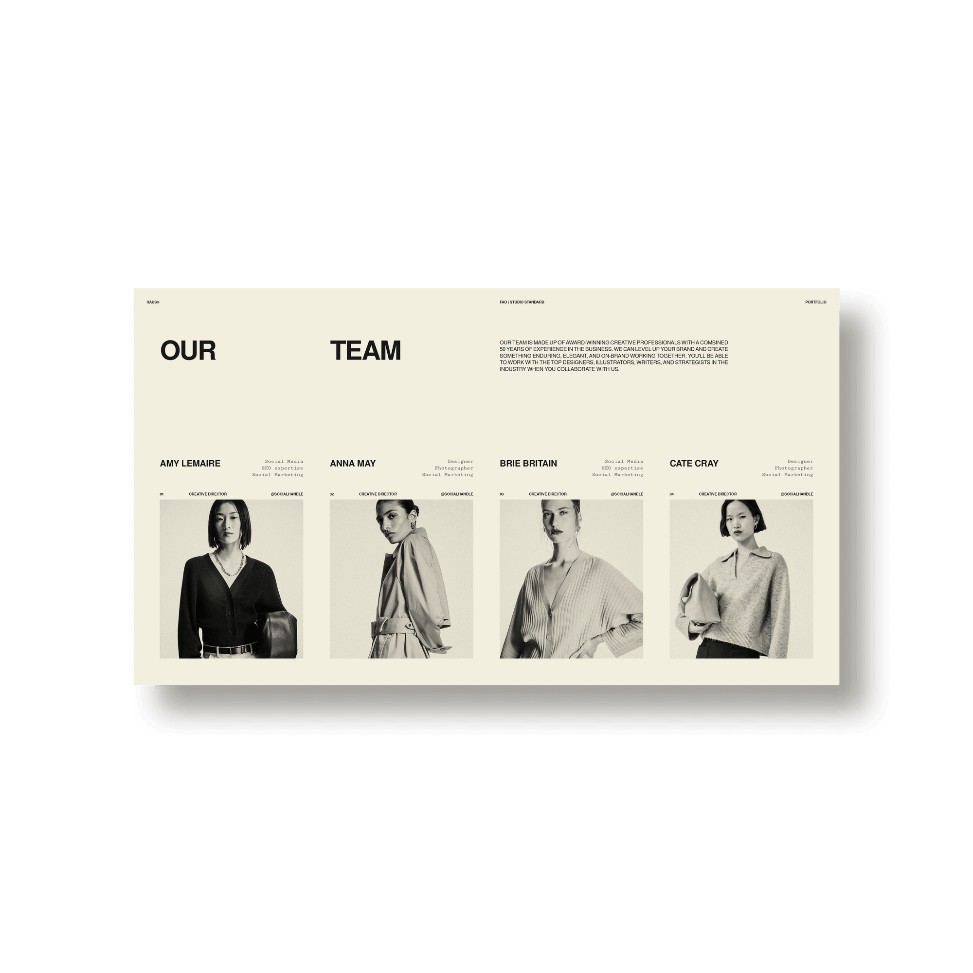 Haus Portfolio - Studio Standard