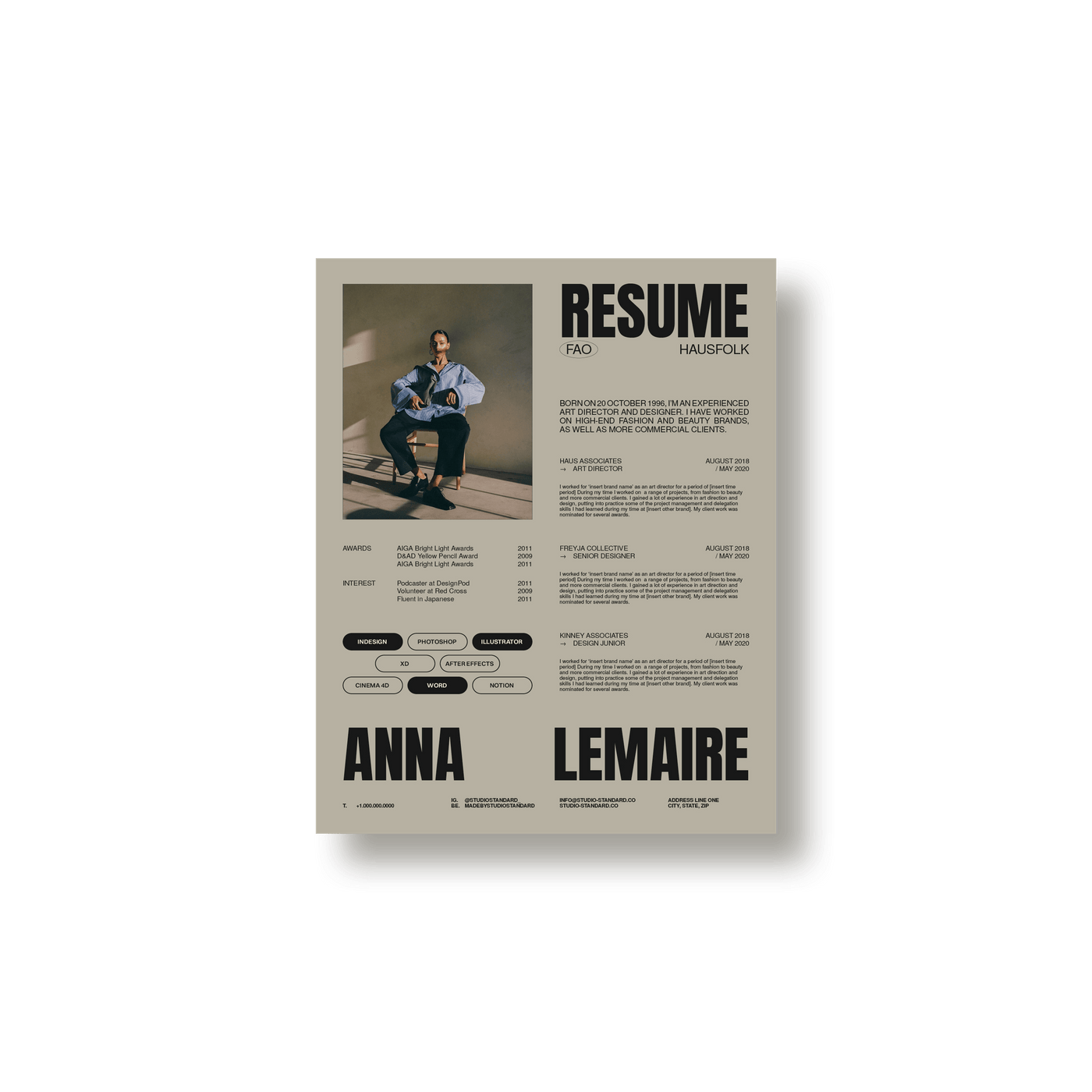 Haus Resume Kit - Studio Standard