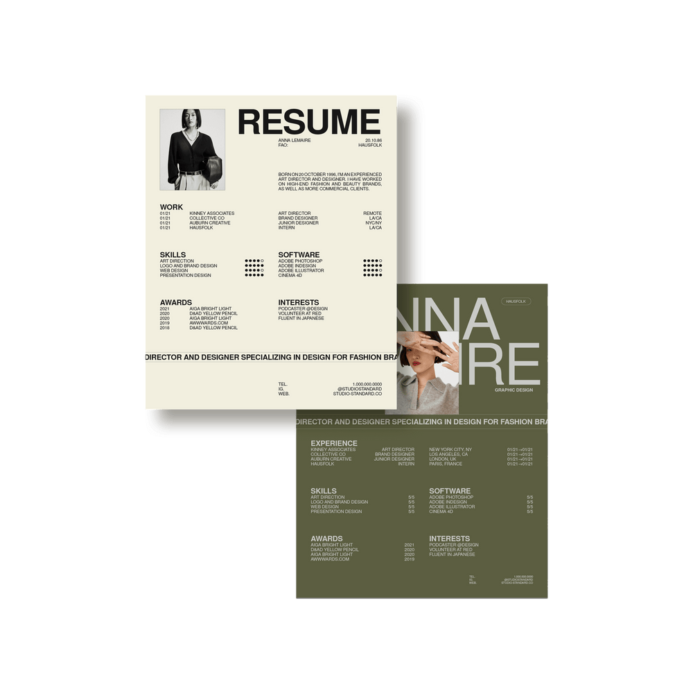 Haus Resume Kit - Studio Standard