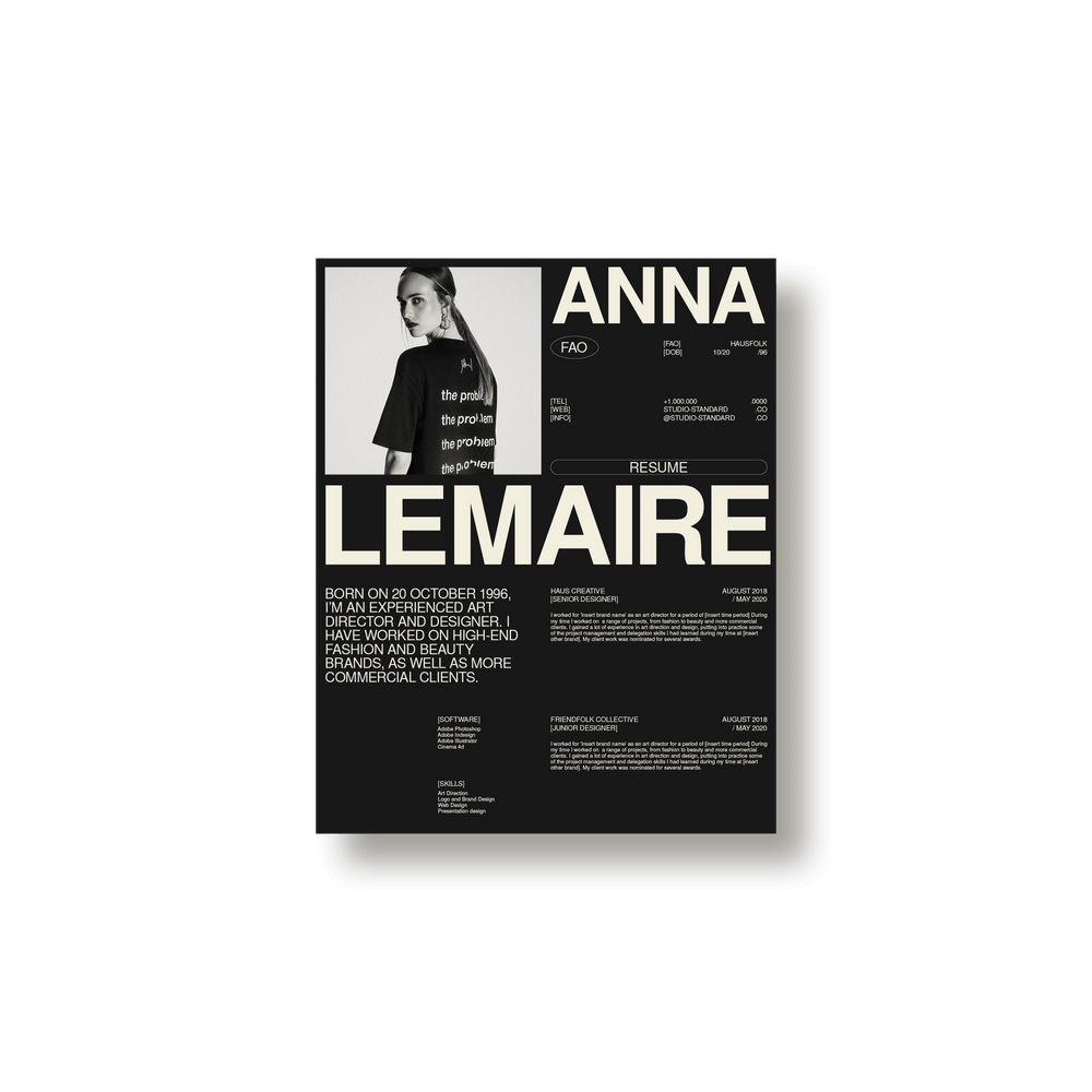 Haus Resume Kit - Studio Standard