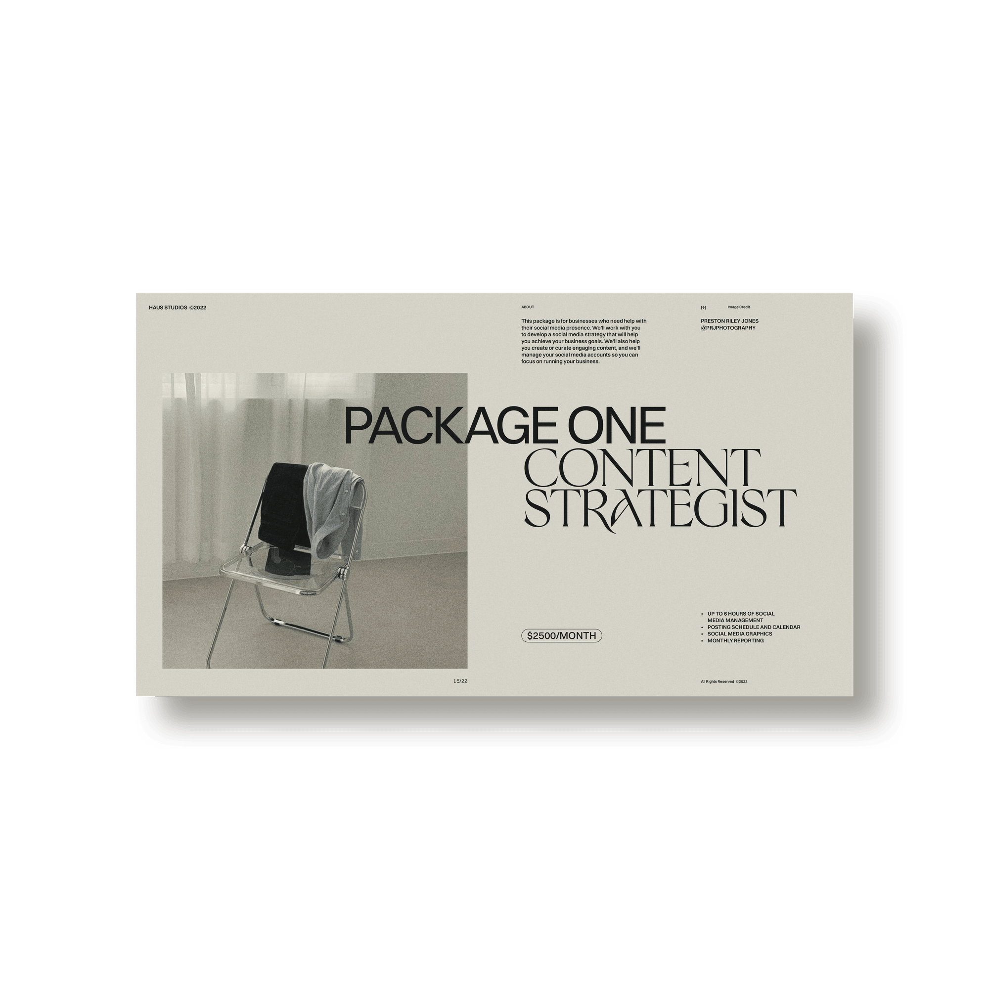 Haus Services Guide - Studio Standard