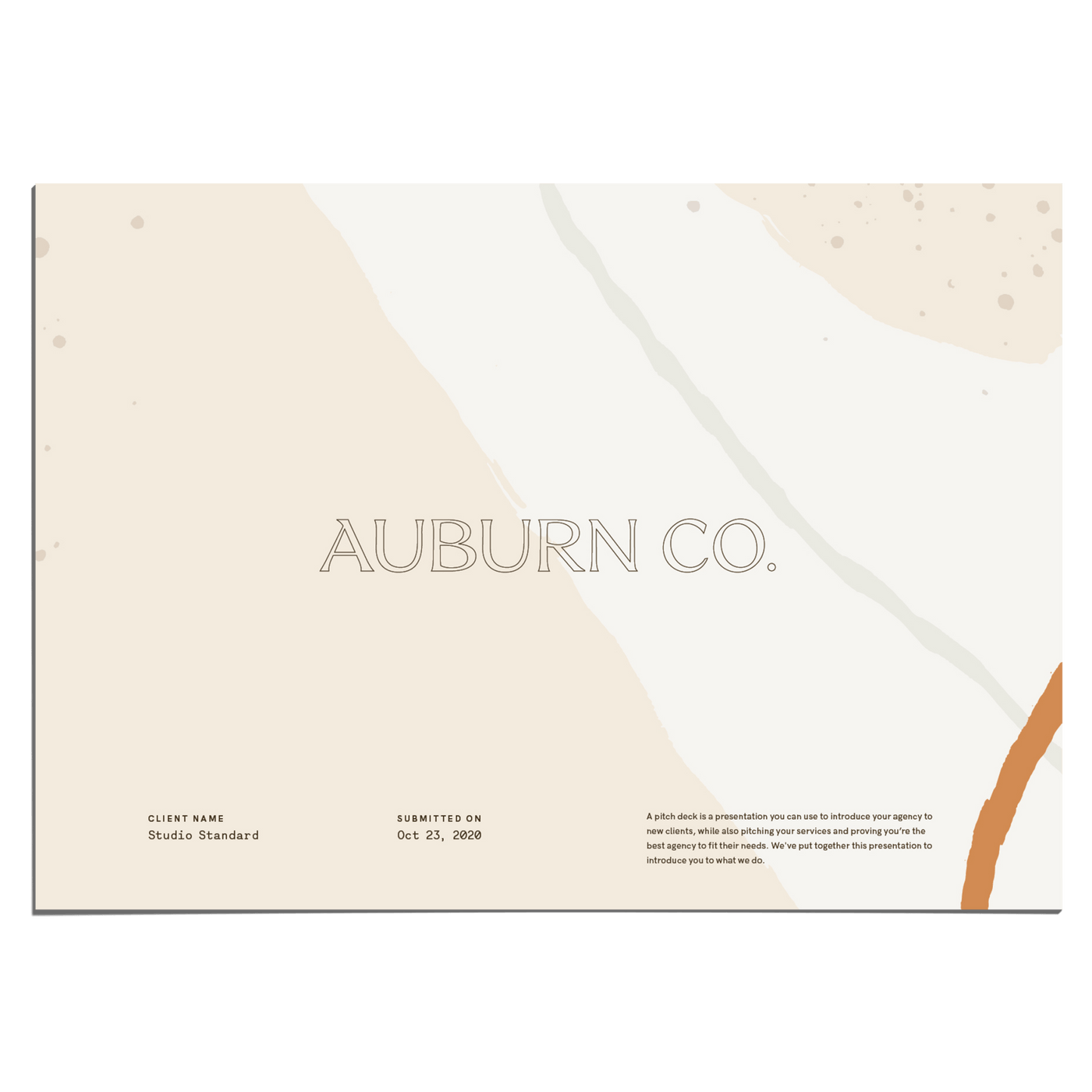 Intentional Pitch Deck - Studio Standard