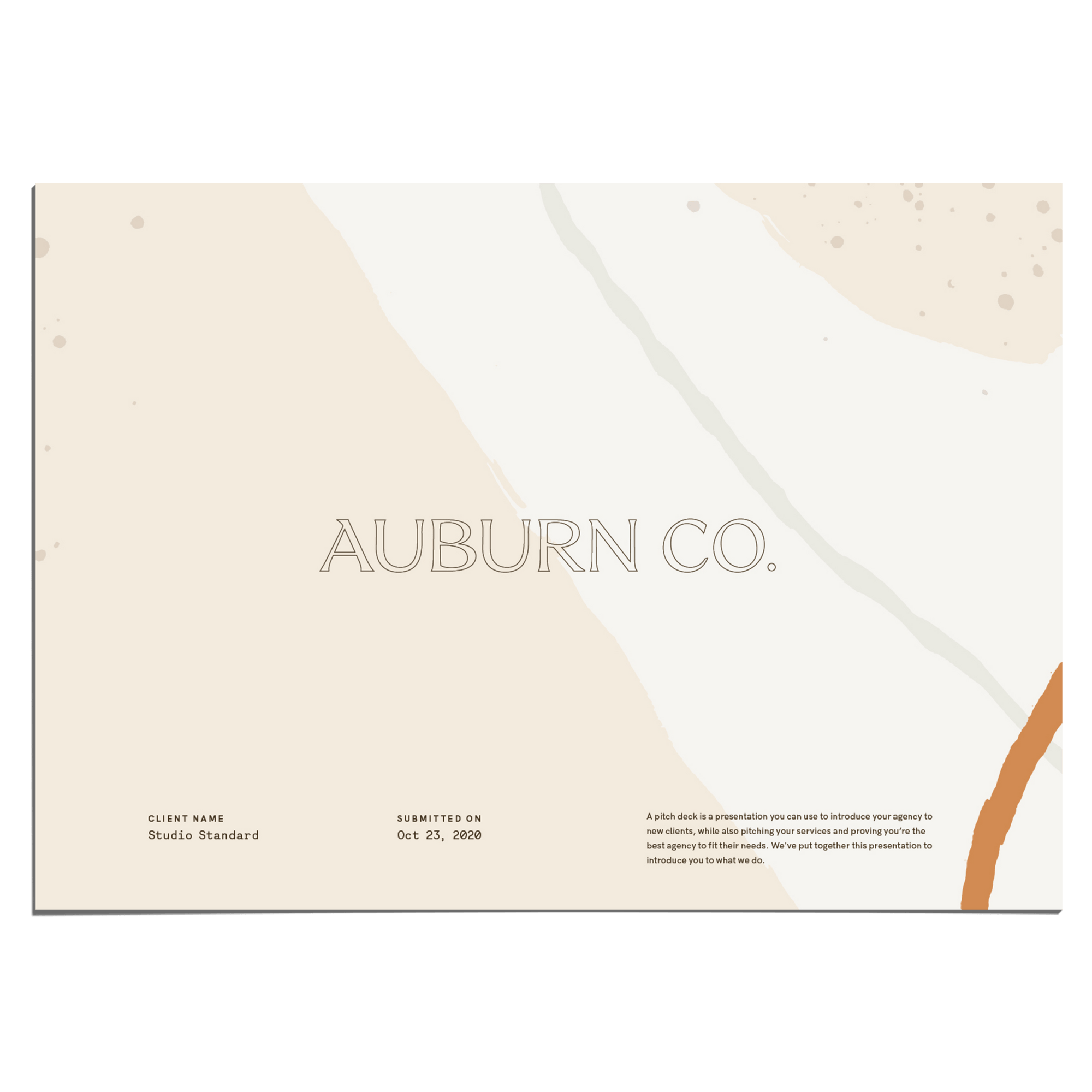 Intentional Pitch Deck - Studio Standard