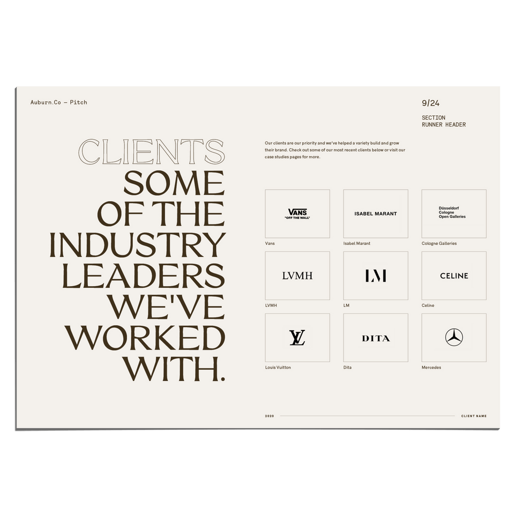 Intentional Pitch Deck - Studio Standard