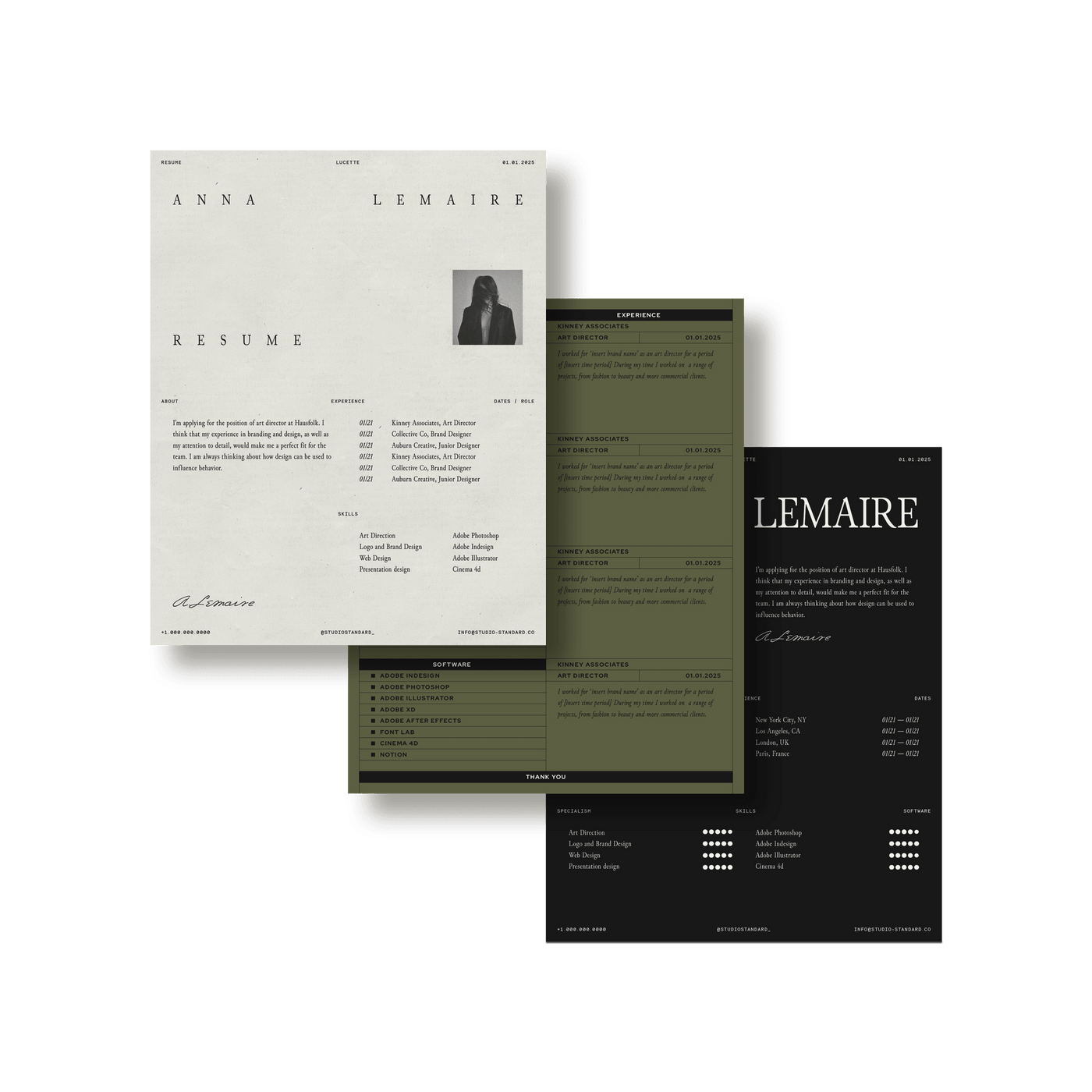 Lucette Resume Kit - Studio Standard
