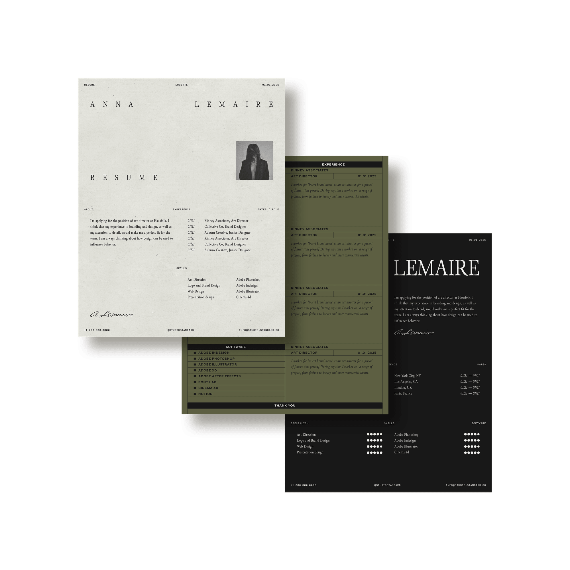 Lucette Resume Kit - Studio Standard