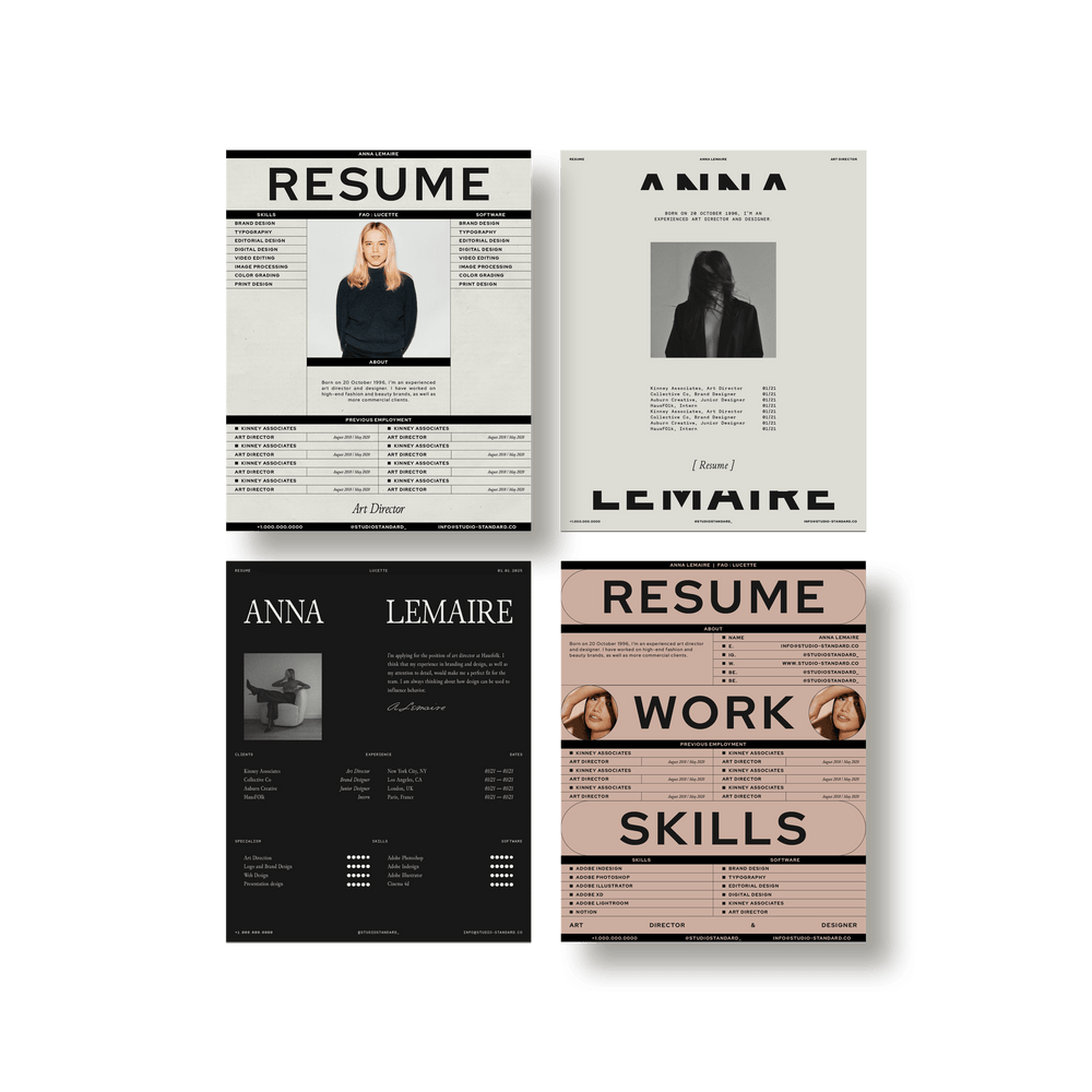 Lucette Resume Kit - Studio Standard