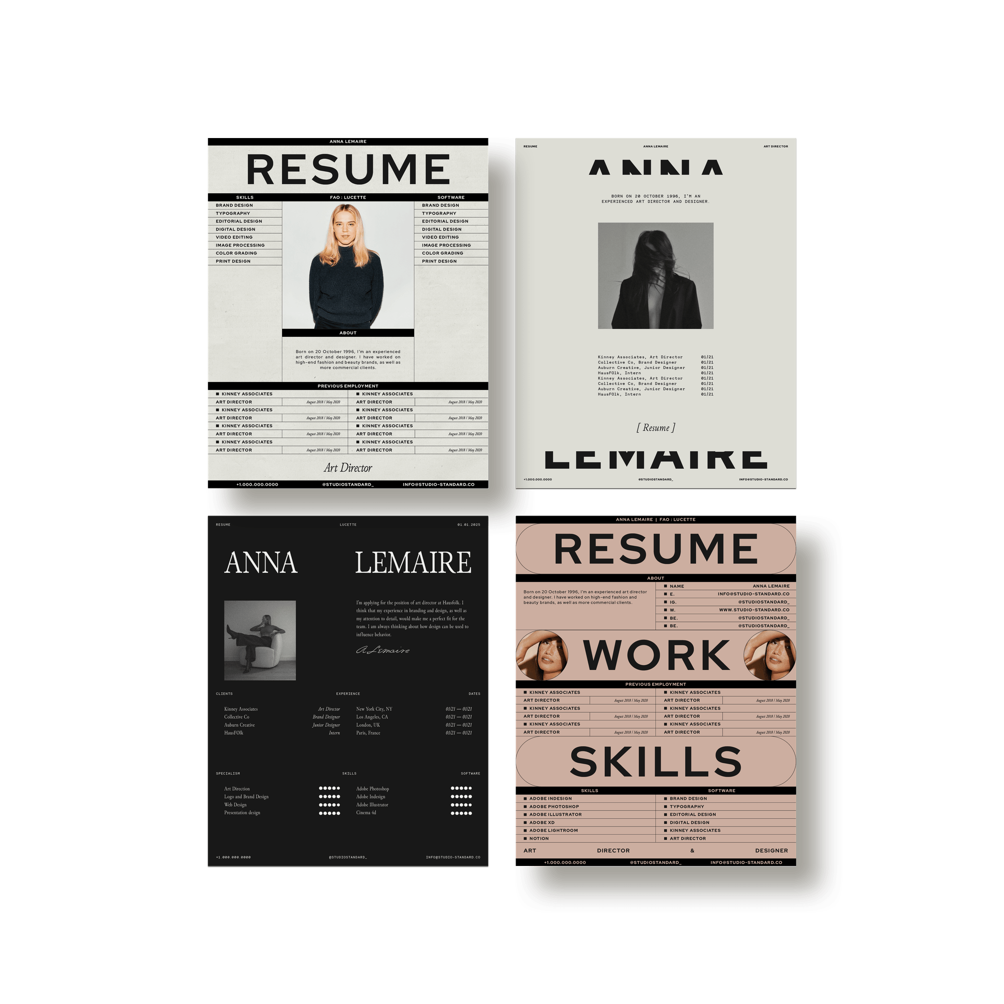 Lucette Resume Kit - Studio Standard