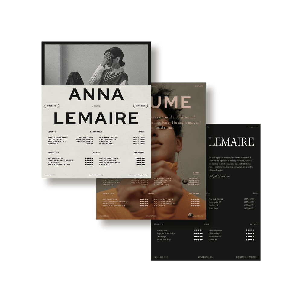 Lucette Resume Kit - Studio Standard