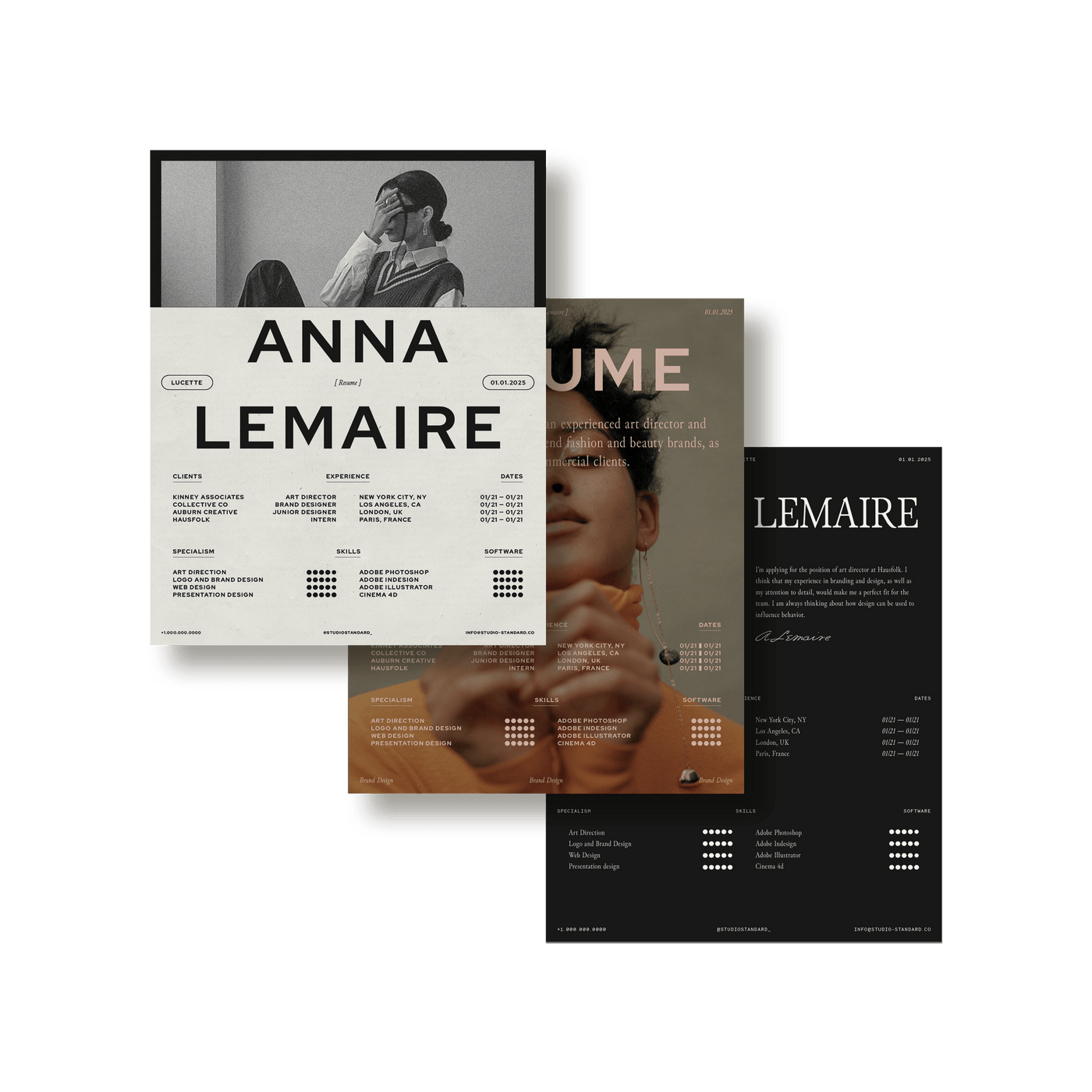 Lucette Resume Kit - Studio Standard