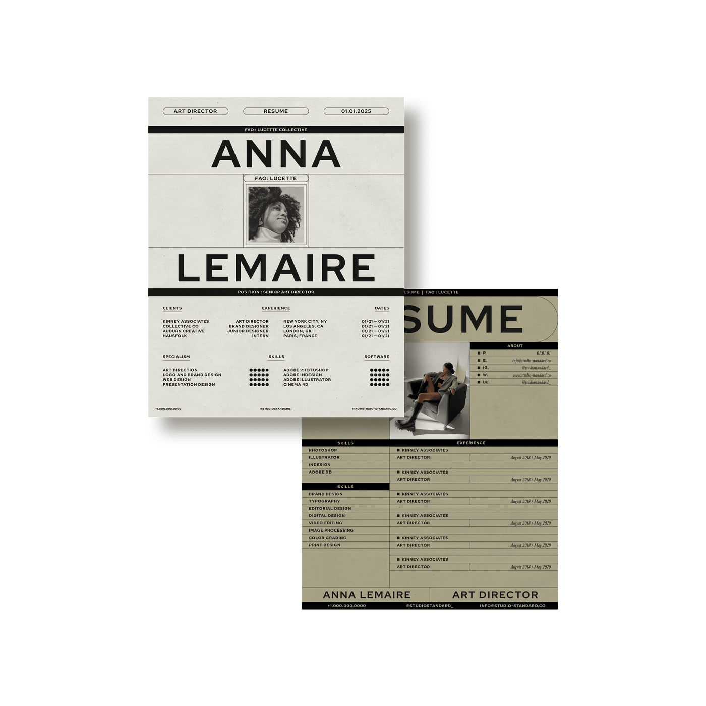 Lucette Resume Kit - Studio Standard