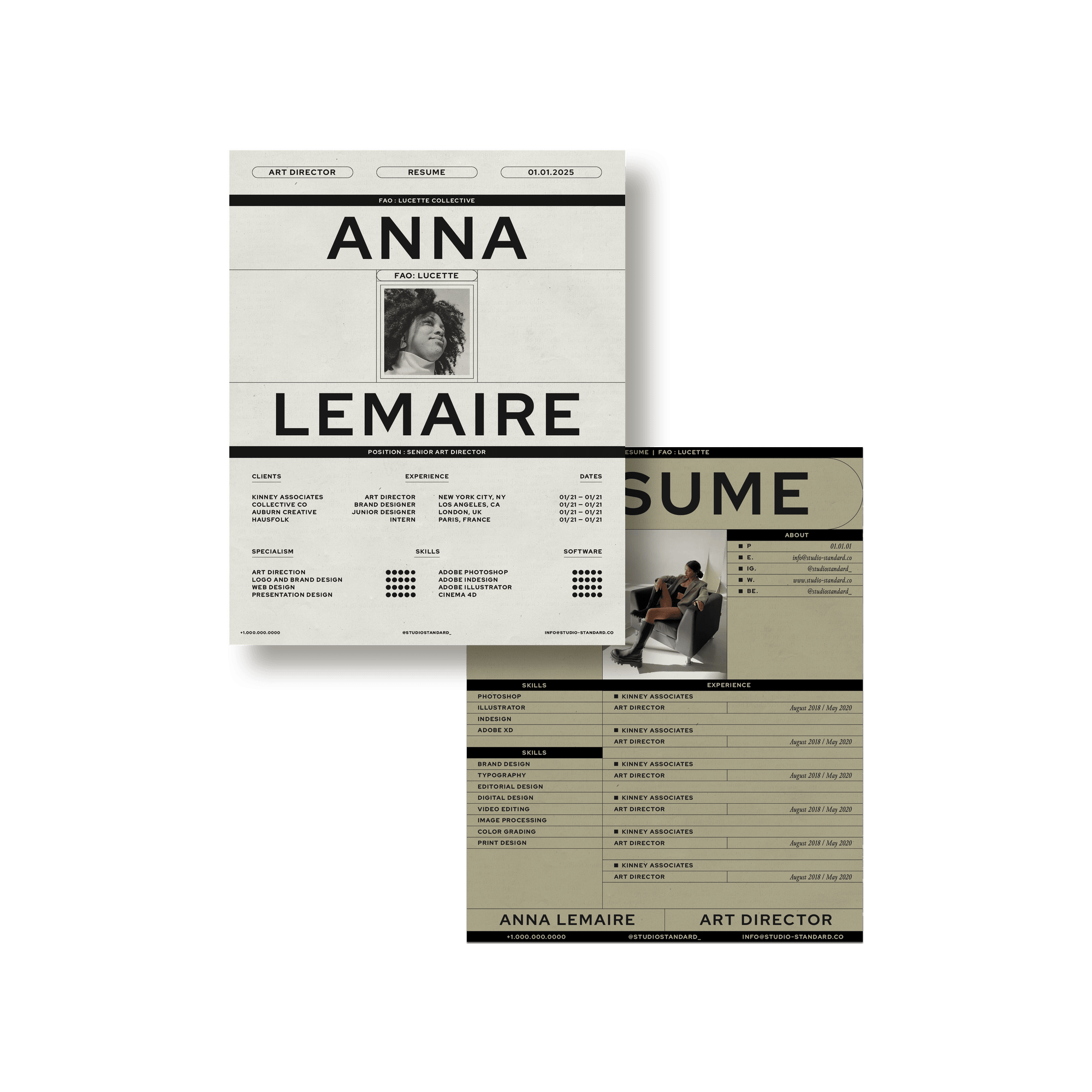 Lucette Resume Kit - Studio Standard