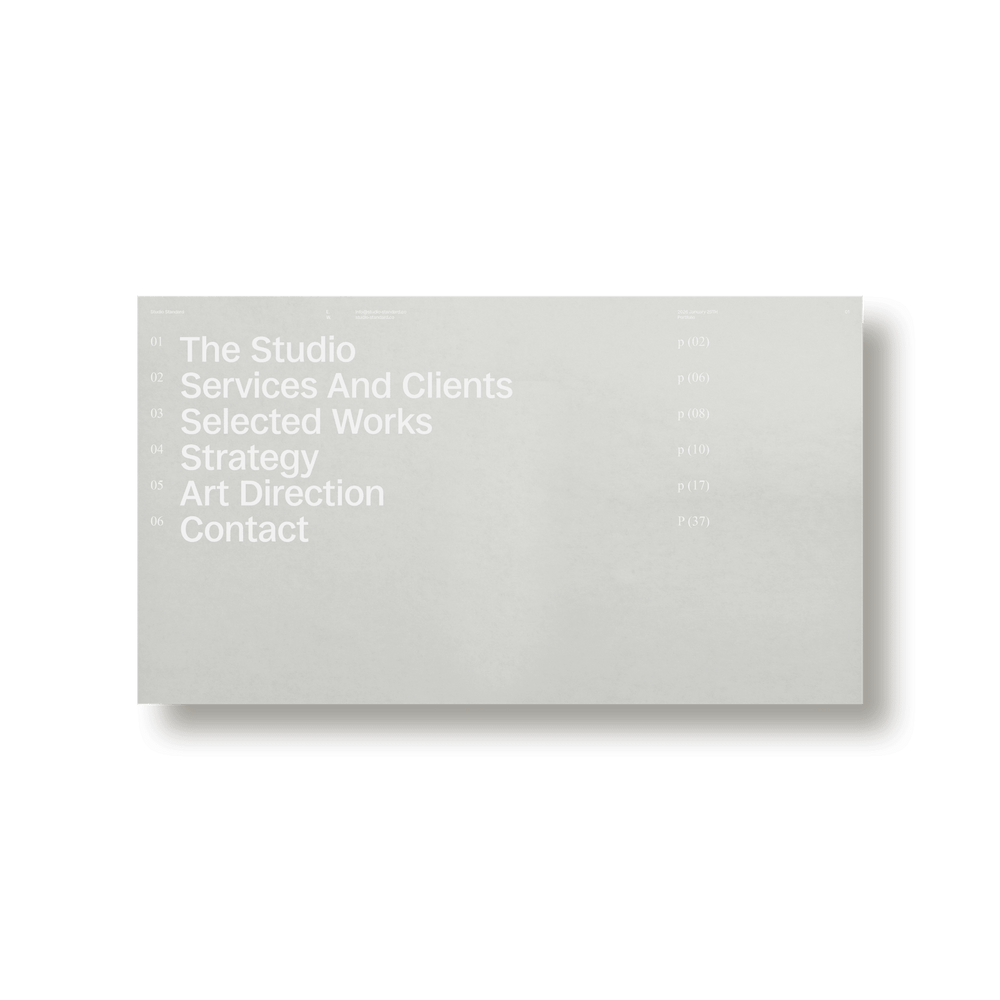 Maquette Portfolio - Studio Standard