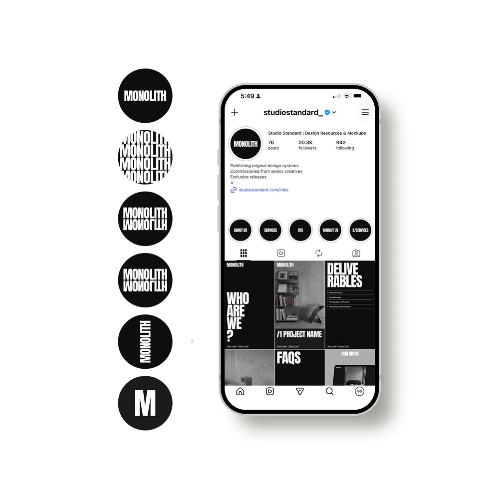 Monolith — Social Media Stories - Studio Standard