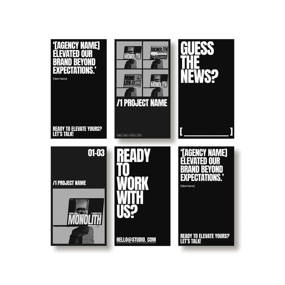 Monolith — Social Media Stories - Studio Standard