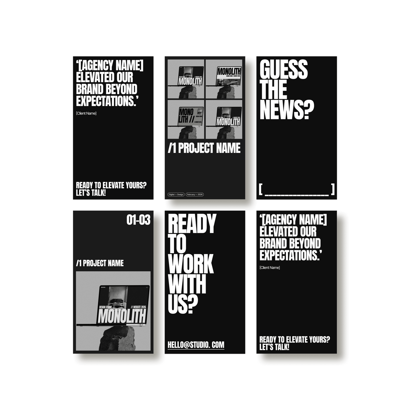 Monolith — Social Media Stories - Studio Standard