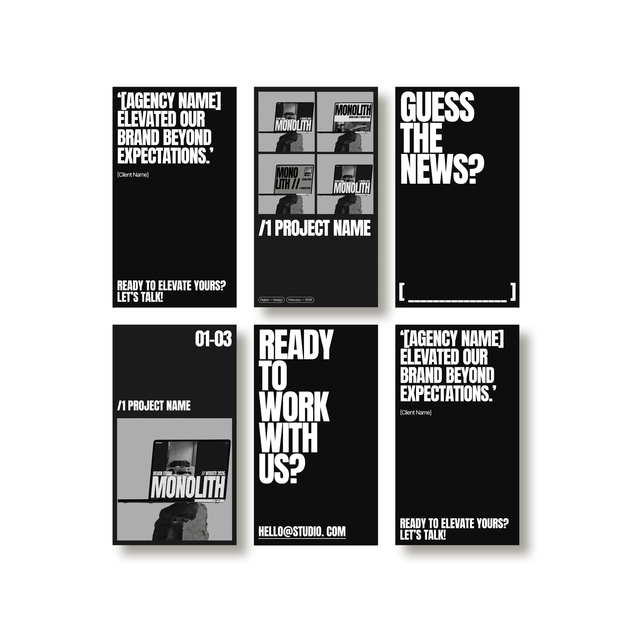 Monolith — Social Media Stories - Studio Standard