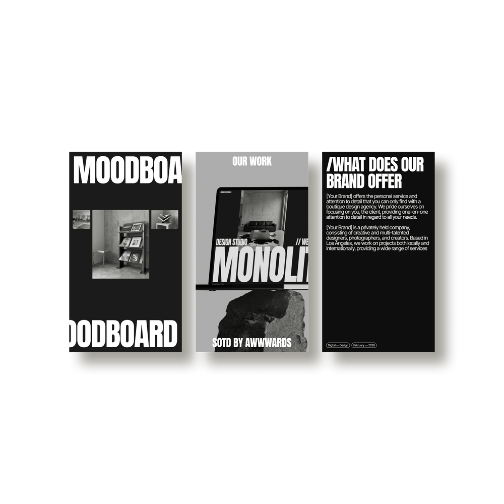 Monolith — Social Media Stories - Studio Standard