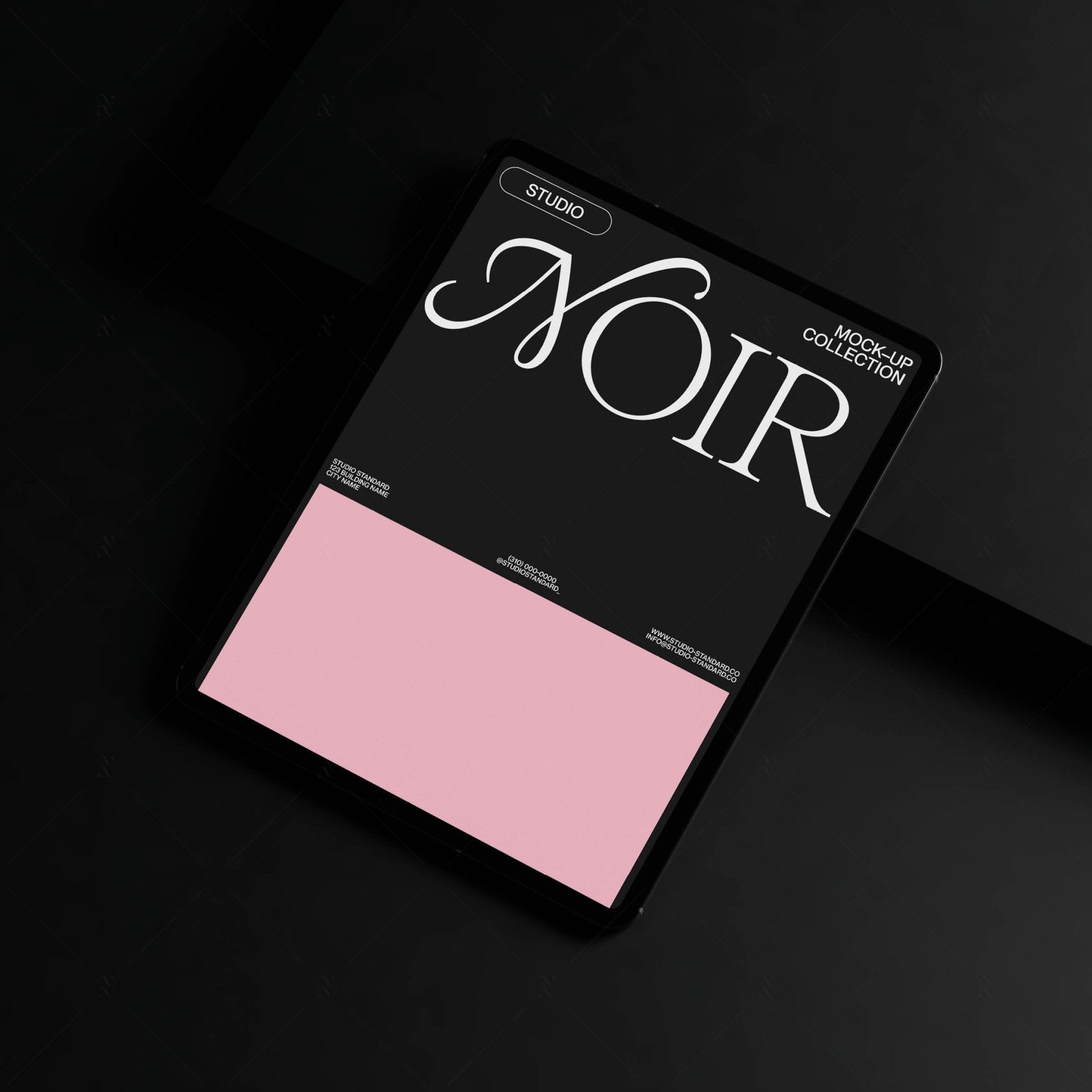 Dark Tablet Mockup, Photoshop — Noir 015 | Studio Standard