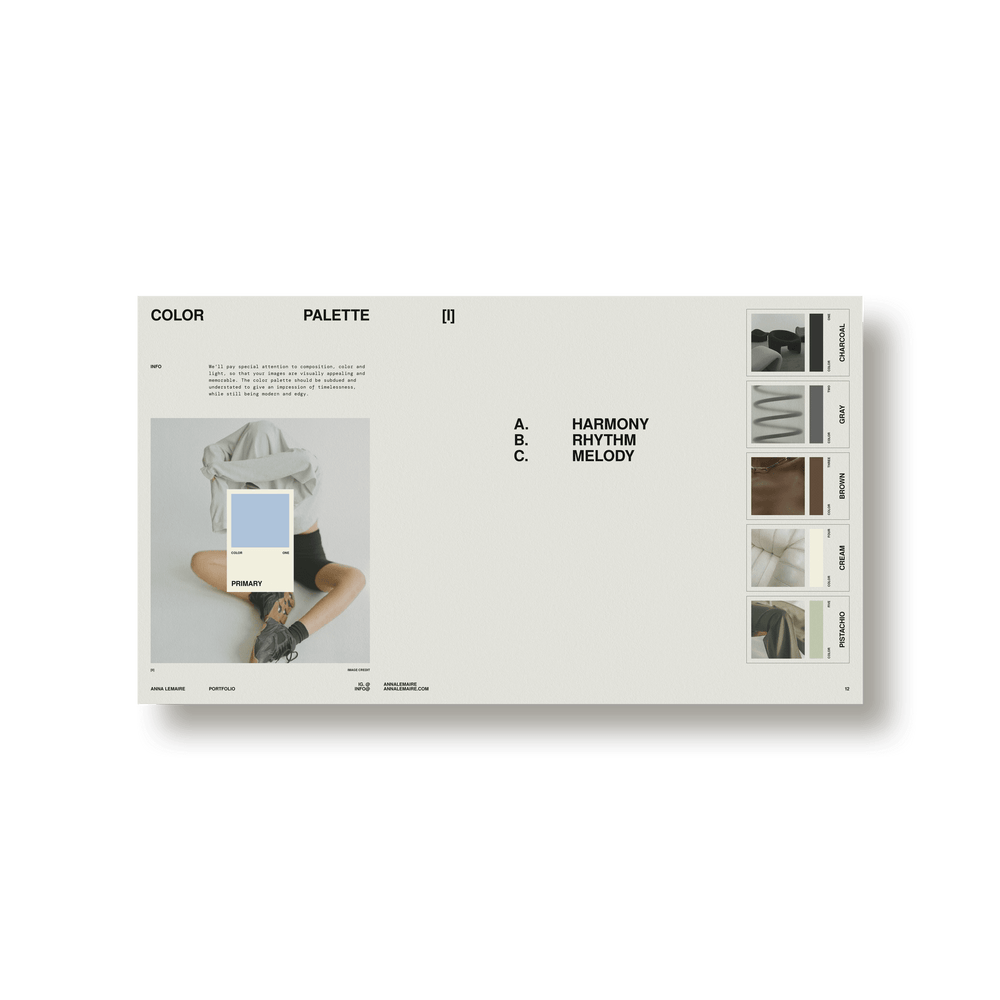 Photographer's Starter Kit | Brief and Mood - Studio Standard