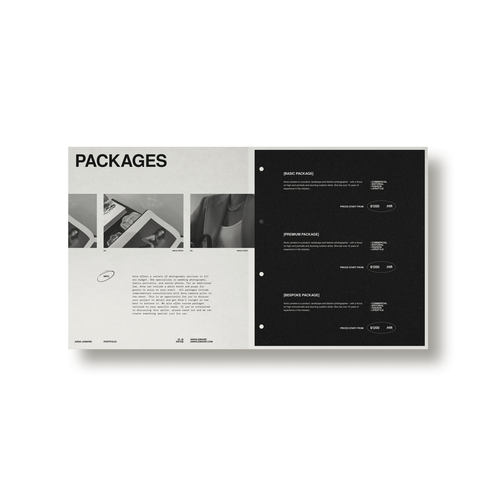 Photographer's Starter Kit | Services and Pricing Guide - Studio Standard