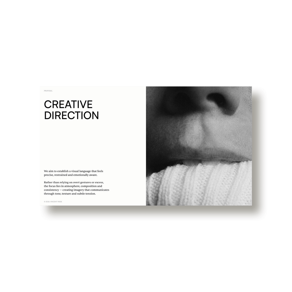 Project Proposal by Vincent Riese - Studio Standard