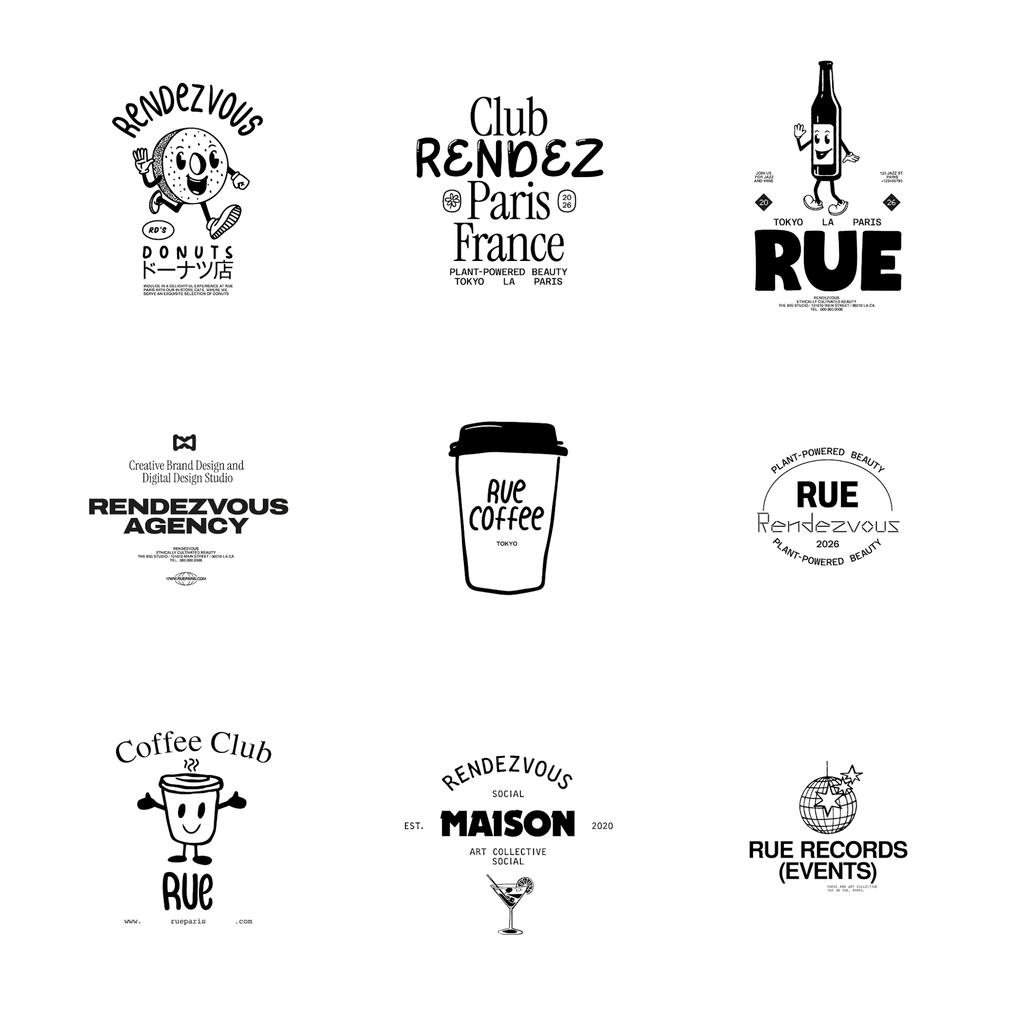 Hotel Rue Logo Logo Kit II Template, Illustrator & Canva — RUE | Studio Standard