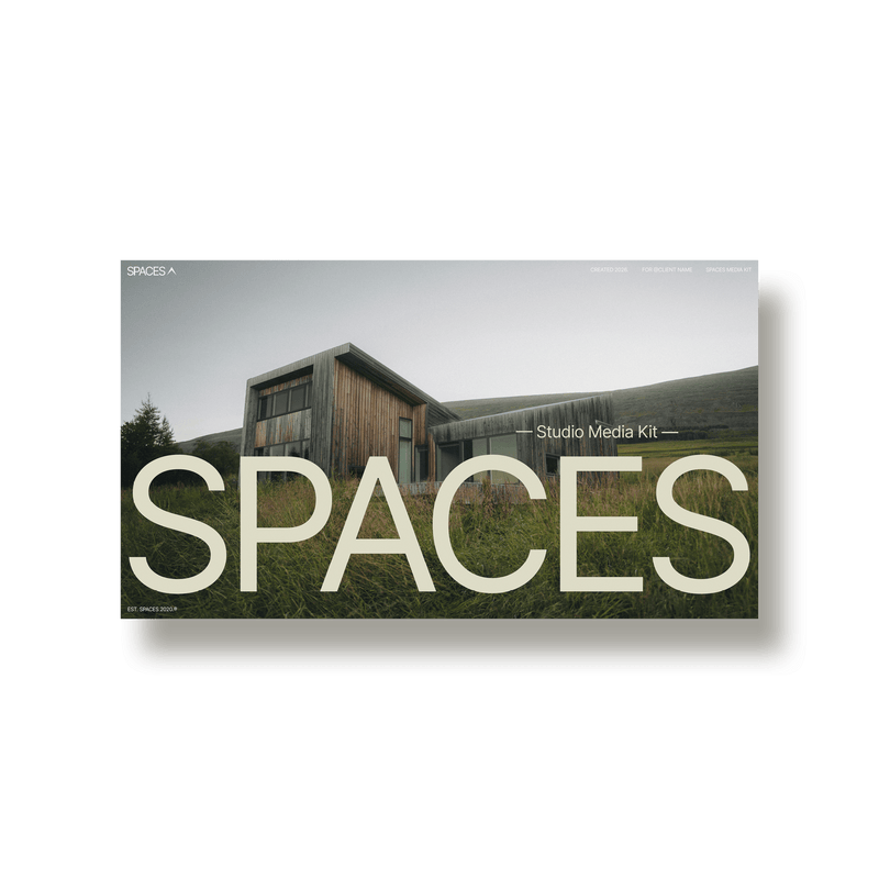 Spaces — Studio Media Kit Deck - Studio Standard