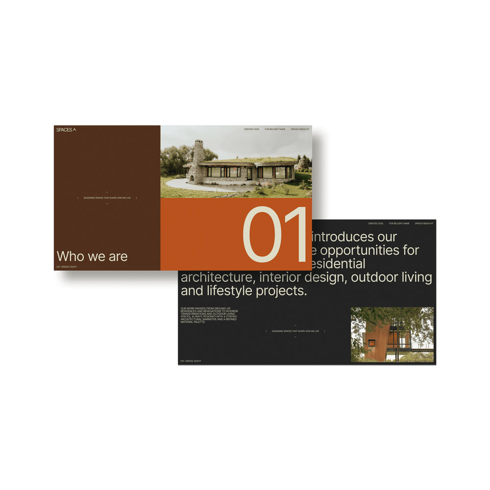 Spaces — Studio Media Kit Deck - Studio Standard