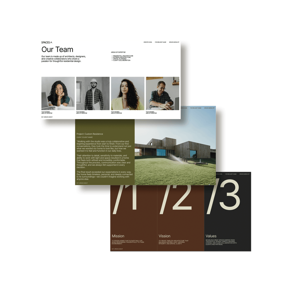 Spaces — Studio Media Kit Deck - Studio Standard