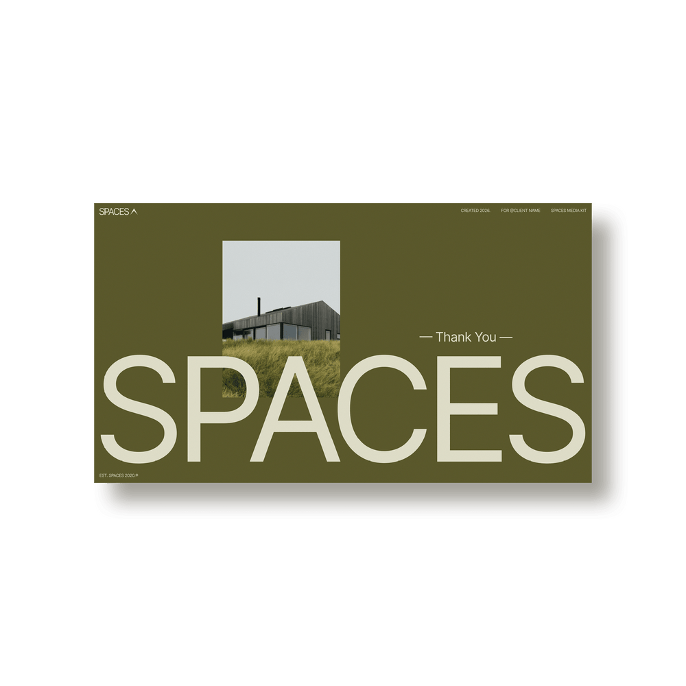 Spaces — Studio Media Kit Deck - Studio Standard