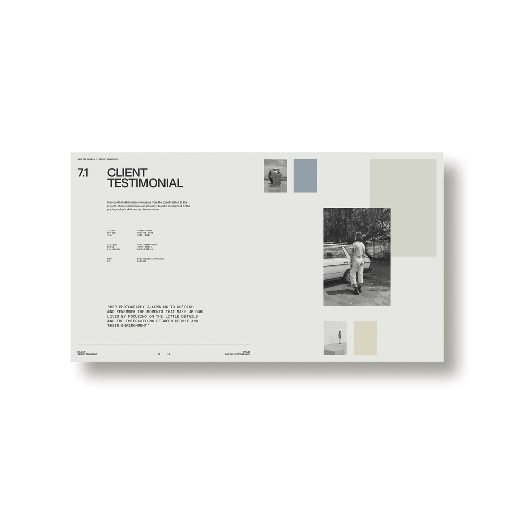 SS x Palette: Brand Specific Portfolio - Studio Standard