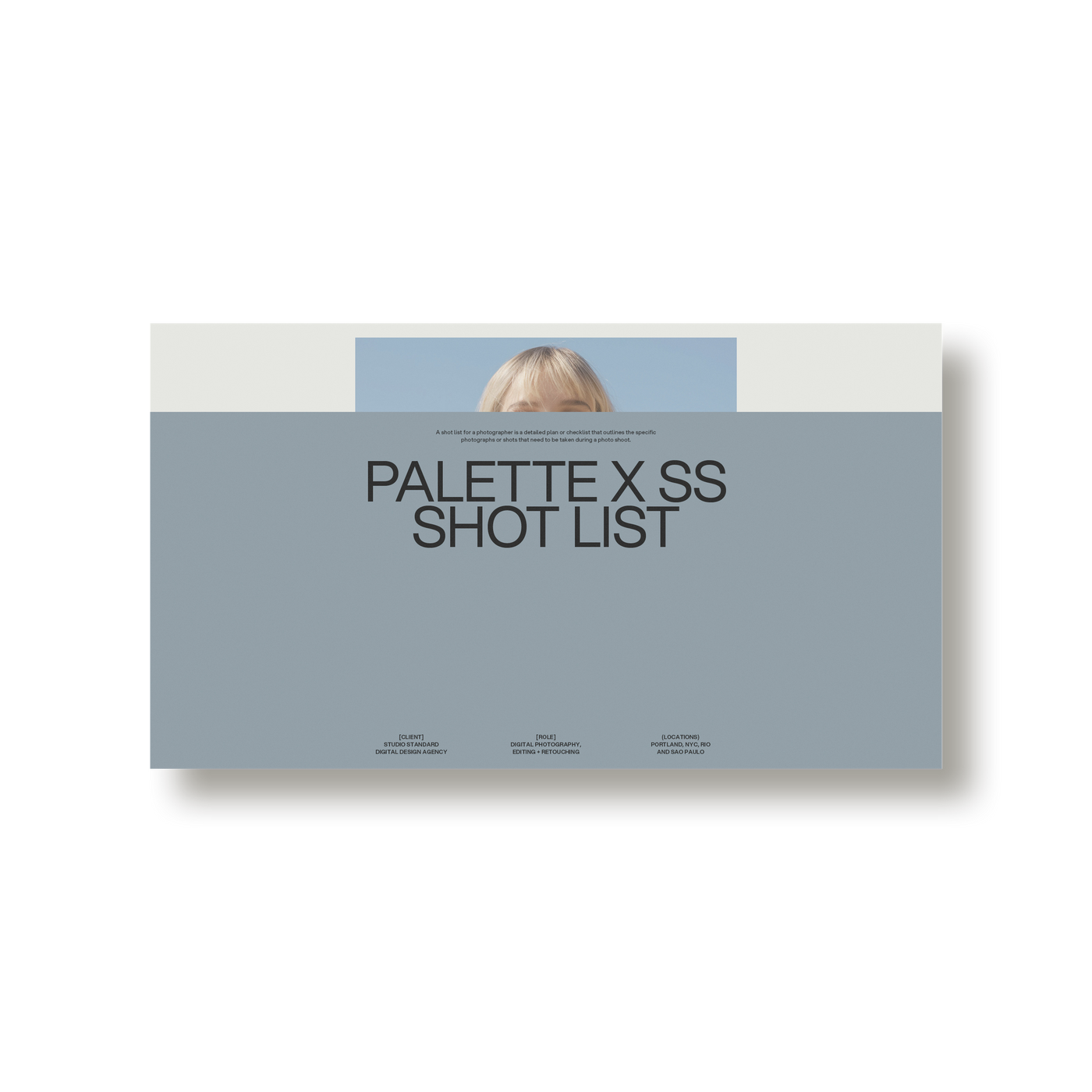 Studio Standard Palette Shot List 01 Layout01 Single