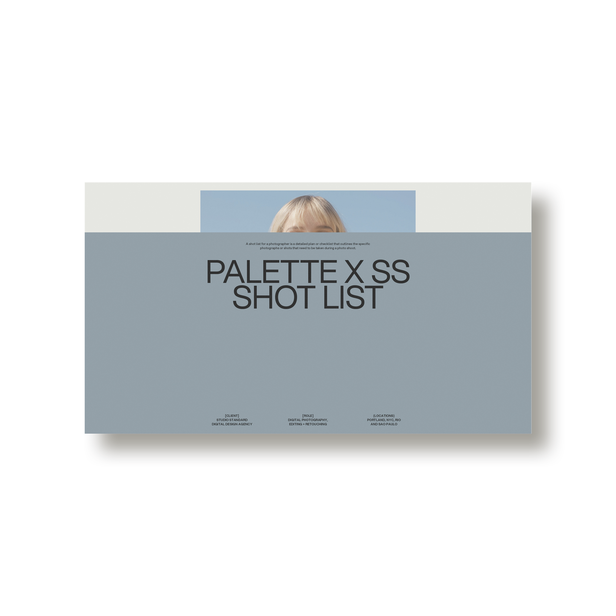 Studio Standard Palette Shot List 01 Layout01 Single