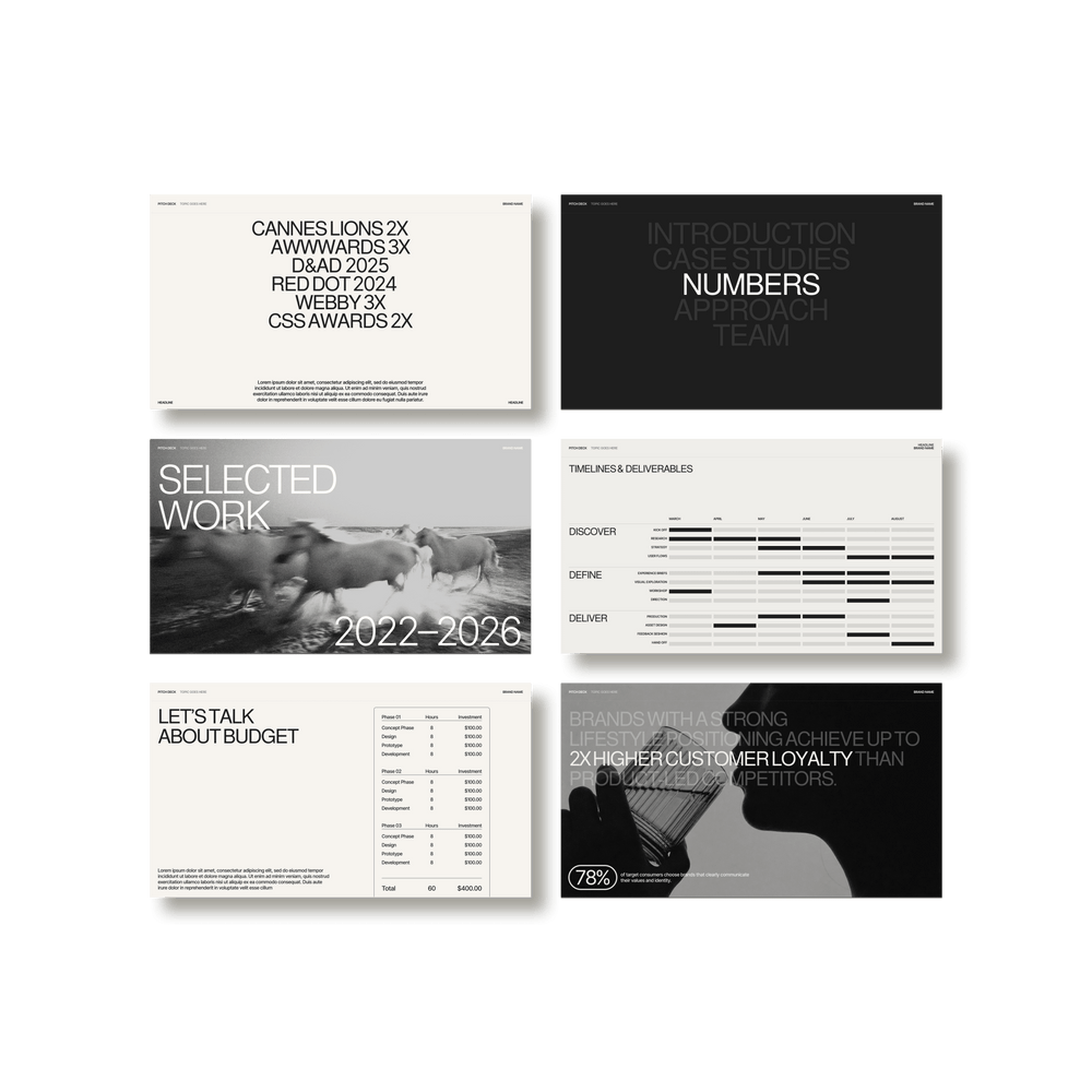 The Frame: Pitch Deck - Studio Standard